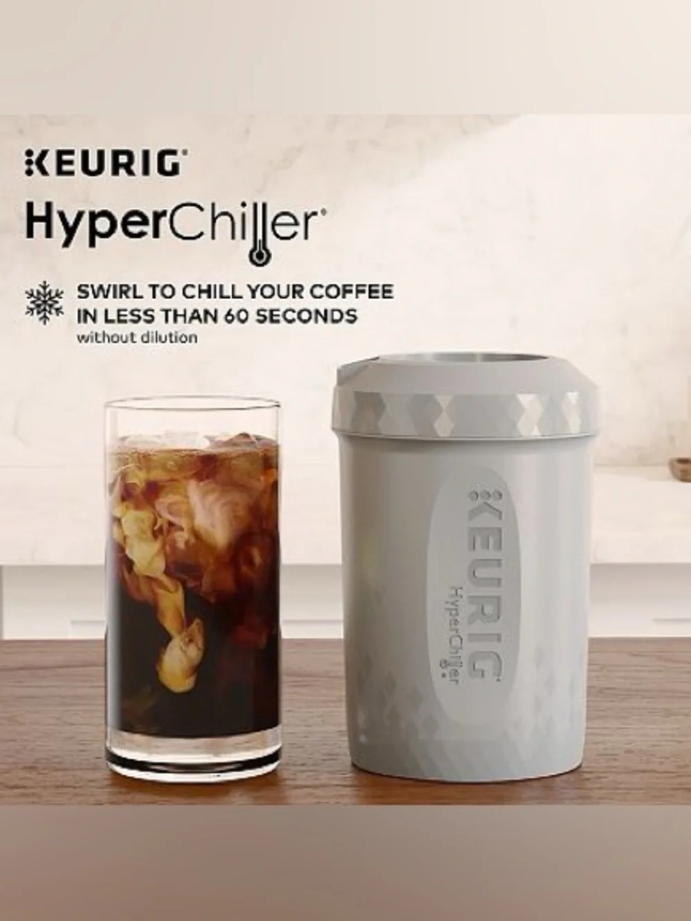 NEW Keurig HyperChiller Rapid Coffee Chiller - Light Gray